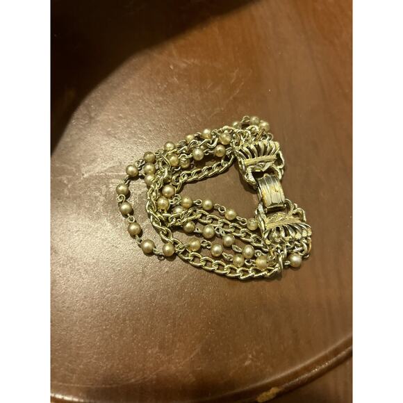 Vintage Multi Strand‎ Bracelet Statement Signed STAR - Picture 3 of 7